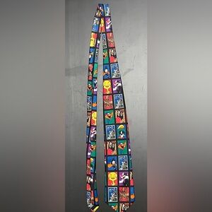 Looney Tunes Stamp Collection 100% Polyester Vintage Tie *Like New*